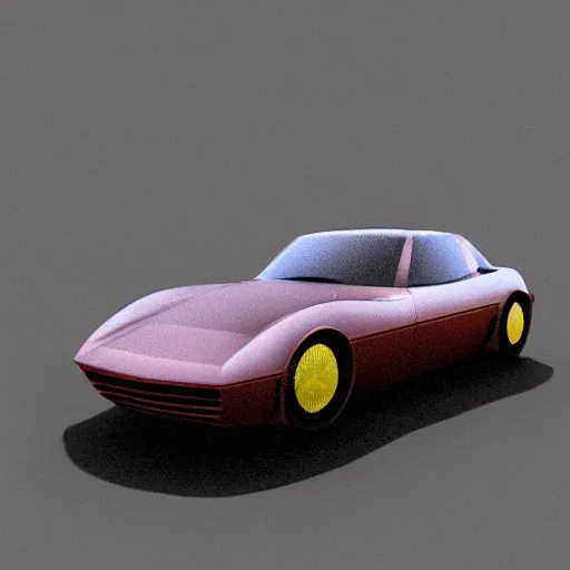 Prompt: a small liquid sculpture as a corvette, viscous, reflective, digital art