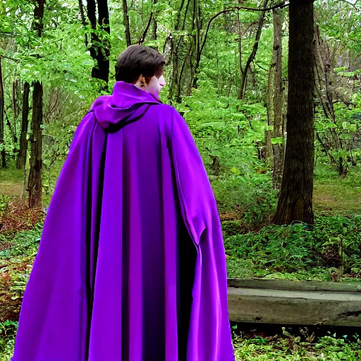 Image similar to purple cloak, full body