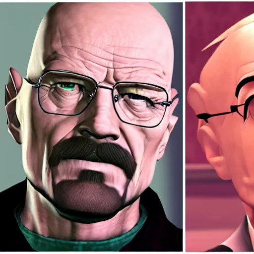 Prompt: Walter white is a final fantasy 7 character