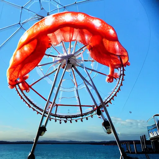 Image similar to jellyfish ferris wheel, cfg = 3