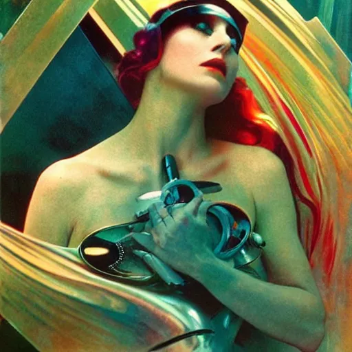 Prompt: beautiful futuristic super schizophrenic psychedelic superhuman, lush detail, national geographic, steichen, herb ritts, roger deakins, anne leibovitz, alphonse mucha, sharp focus, ultra - realistic, hyperrealism, isotonic