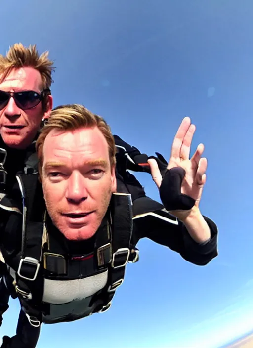 Image similar to ewan mcgregor skydiving