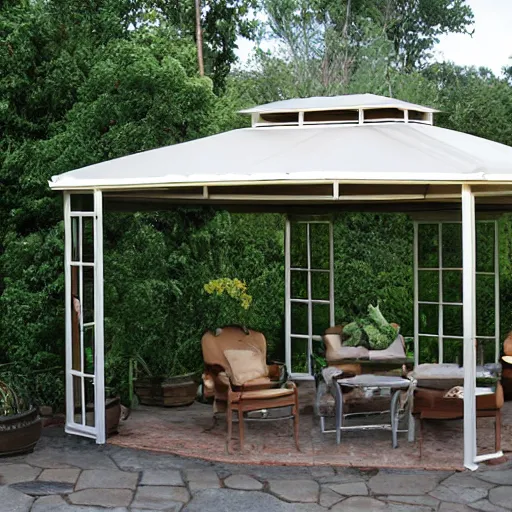 Image similar to distraught gazebos gretchen the horror