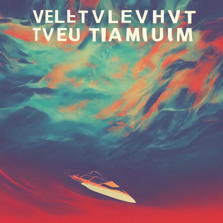 Image similar to velvet tsunami album cover, no text, no watermark, film, gradient