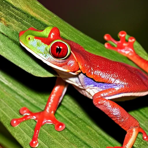 Prompt: a red - eyed tree frog, pirate