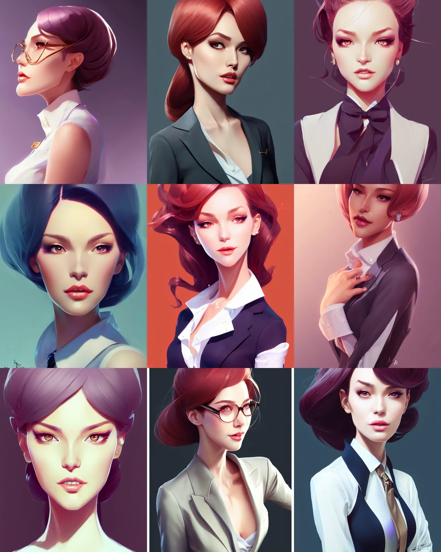 Prompt: character concept art of a gorgeous stylish business woman | | distinct - fine, key visual, realistic shaded perfect face, fine details by stanley artgerm lau, wlop, rossdraws, james jean, andrei riabovitchev, marc simonetti, sakimichan, and jakub rebelka, trending on artstation