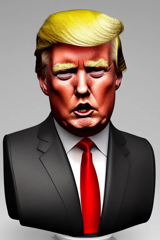 Image similar to smooth donald trump, photorealistic, highly detailed,
