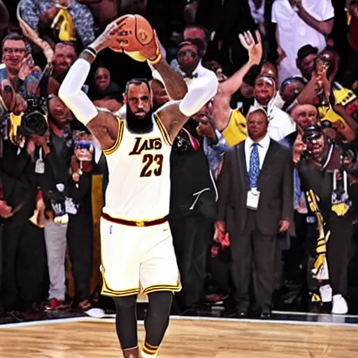 Prompt: coronation of king lebron james