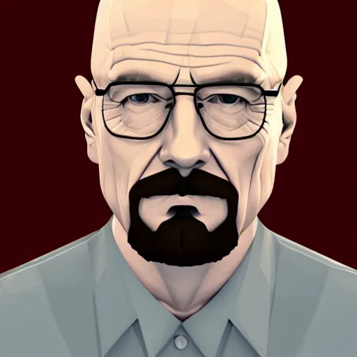 Image similar to walter white low poly nintendo 64 portrait