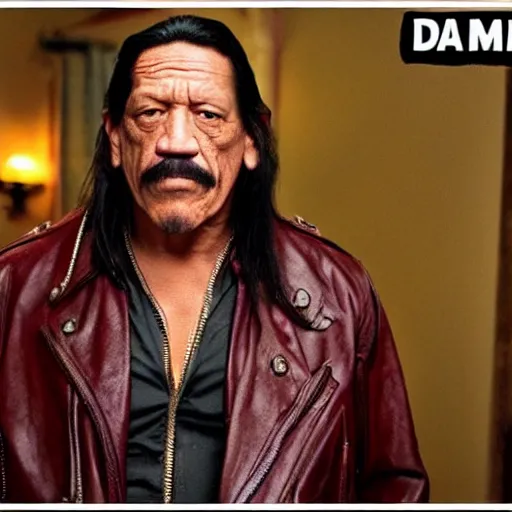 Image similar to danny trejo in a romantic comedy