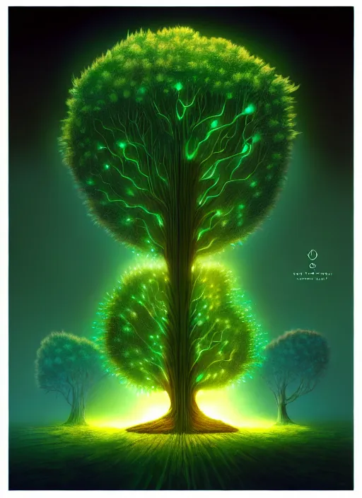 Prompt: high depth, collective civilization tree, calm, healing, resting, life, hybrids, scifi, glowing lights, published concept art, art in the style of all and none and everything and infinity