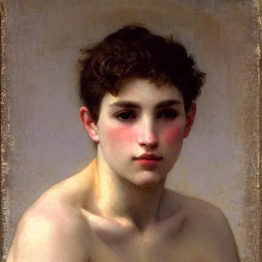 Prompt: young male portrait, bouguereau and bowater