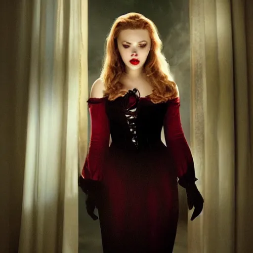 Image similar to scarlett johannson as a vampire