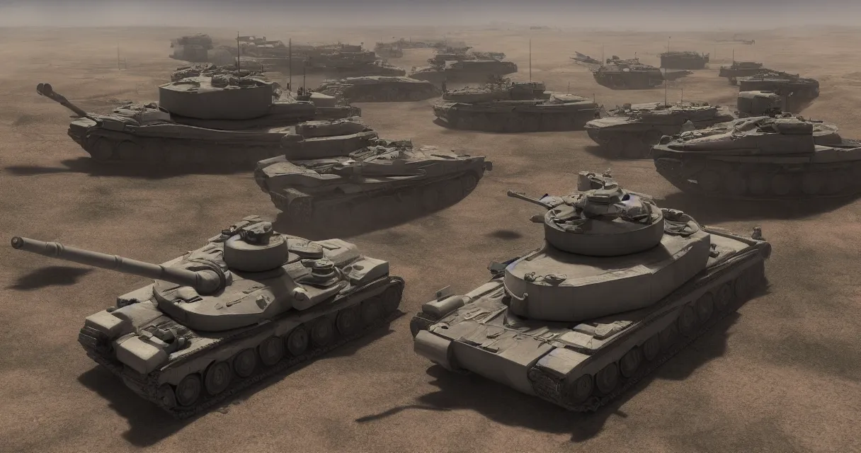 Image similar to tank war, drama, high quality, vray, cg, crazy, space