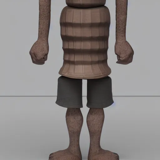 Prompt: an old man wearing a cylinder, he has an accordion neck and a very hunched back, 4K 3D render, stylized