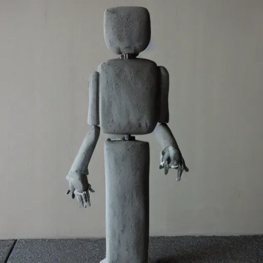 Prompt: humanoid robot 1 9 3 0 concrete art