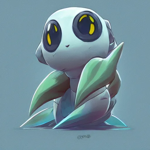 Image similar to translucent cute pokemon like pet with cute eyes, evil antagonist fantasy digital art, studio ghibli, clean cel - shaded vector art, style artstation, style greg rutkowski, octane render, unreal engine 6, epic game graphics, fantasy, conceptual art, ray tracing