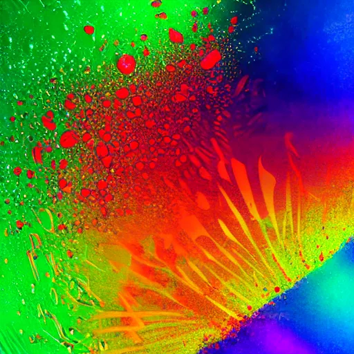 Image similar to beautiful colorful liquid art, neon colors, gradient