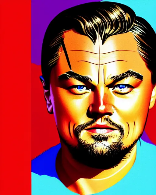 Image similar to painting portrait of leonardo dicaprio as a carp, cartoon, warm lighting, leonardo dicaprio has an carp body, movie poster, illustration by bartek fedyczak, erak note, tooth wu, neil richards, kan liu, siwoo kim, jisu choe, trending on art station