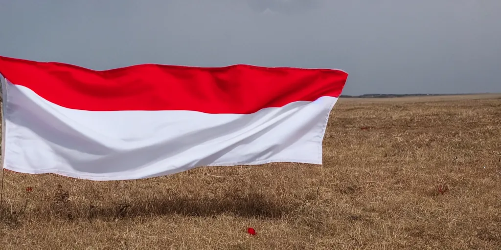 Prompt: our white - red - white, heavenly, free, bold flag