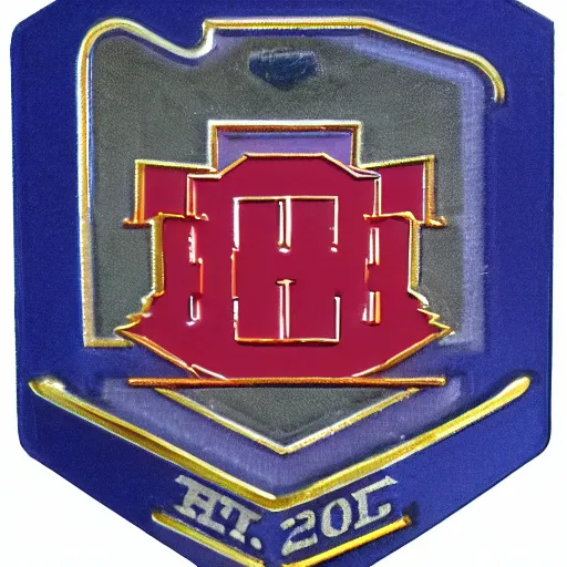 Image similar to high school badge, two - and - a - half dimensional