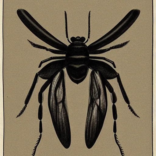 Image similar to insect, black and white, botanical illustration