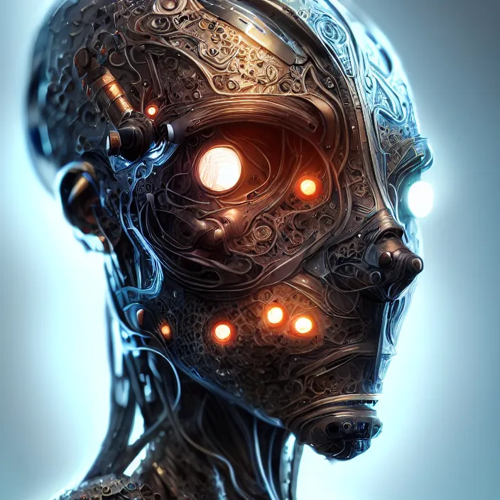 Image similar to organic cyborg, diffuse lighting, fantasy, intricate, highly detailed, lifelike, photorealistic, digital painting, artstation, illustration, concept art, smooth, sharp focus