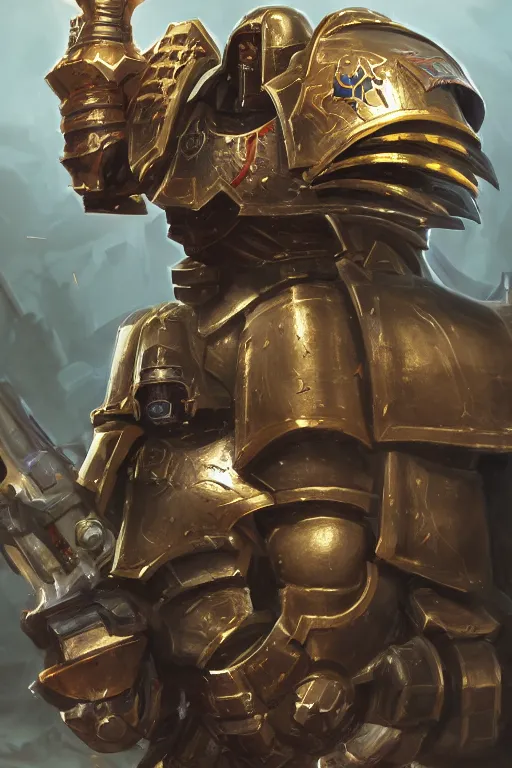 Image similar to armor portrait heros warhammer 4 0 k horus heresy fanart - the primarchs emperor by johannes helgeson animated with vfx concept artist & illustrator global illumination ray tracing hdr fanart arstation zbrush central hardmesh 8 k octane renderer comics stylized