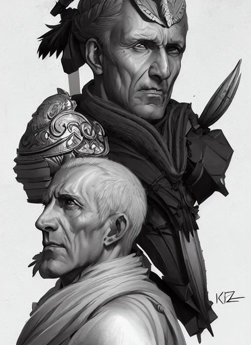 Prompt: julius caesar, lol style, highly detailed, artgerm, cushart krenz, zeronis, trending on artstation, soft light, sharp edges, illustration, character design, concept art