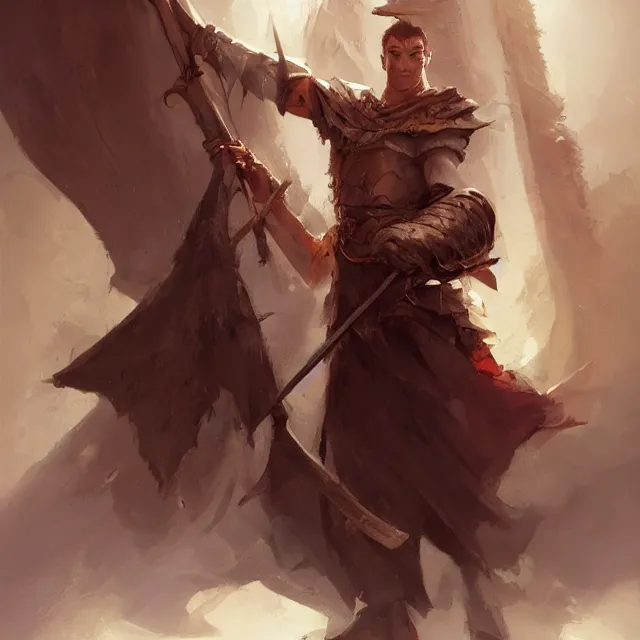 Image similar to christof romuald is a renowned brujah and a former crusader knight, lon - hair, crusader, beautiful young man, brown hair, brown eyes, without beard, without mustache, by stanley artgerm lau, wlop, rossdraws, frank frazetta, andrei riabovitchev, marc simonetti