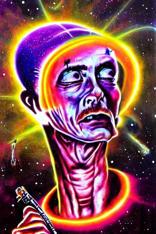 Image similar to subgenius, x - day, aliens, weird stuff, occult stuff, colorful, hyperrealism, dramatic lighting