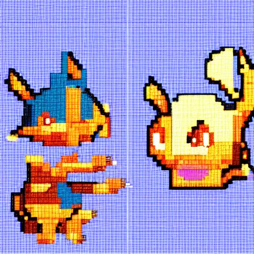 Prompt: Mudkip gen 1 sprite, pixel art