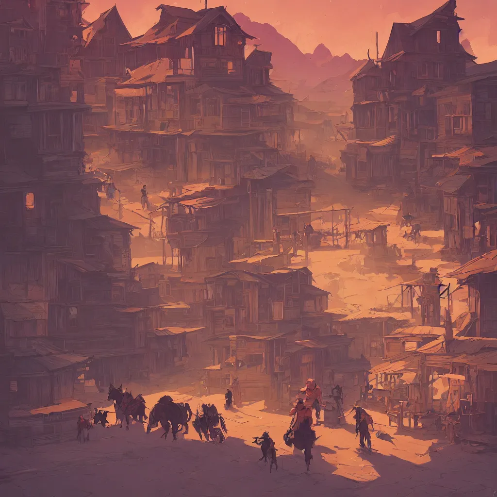 Image similar to western ghosttown background stylized, official fanart behance hd artstation by jesper ejsing, by rhads, makoto shinkai and lois van baarle, ilya kuvshinov, ossdraws, by feng zhu and loish and laurie greasley, victo ngai, andreas rocha, john harris