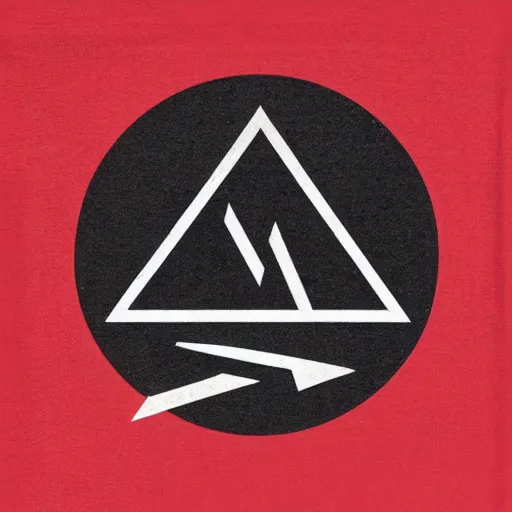 Image similar to a t - shirt design that says echo alternative and has a triangle. alternative rock style. music.