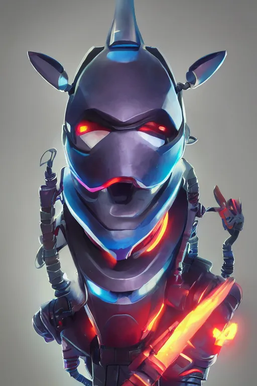 Image similar to epic mask helmet robot ninja portrait stylized as fornite style game design fanart by concept artist gervasio canda, behance hd by jesper ejsing, by rhads, makoto shinkai and lois van baarle, ilya kuvshinov, rossdraws global illumination radiating a glowing aura global illumination ray tracing hdr render in unreal engine 5