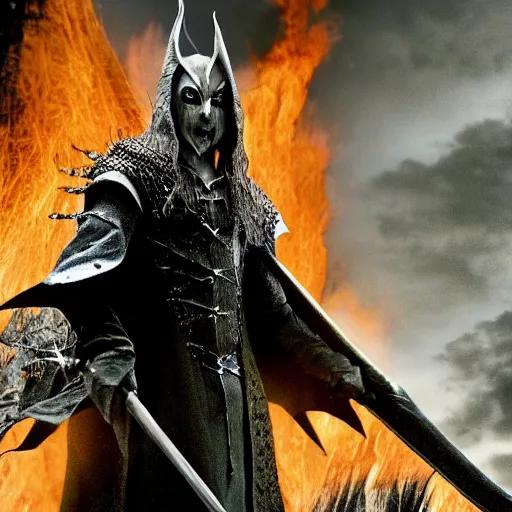 Image similar to the Dark Lord Sauron, who in an earlier age created the One Ring to rule the other Rings of Power given to Men, Dwarves, and Elves, in his campaign to conquer all of Middle-earth. From homely beginnings in the Shire, a hobbit land reminiscent of the English countryside, the story ranges across Middle-earth, following the quest to destroy the One Ring mainly through the eyes of the hobbits Frodo, Sam, Merry and Pippin.