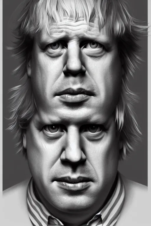 Image similar to Boris Johnson as a Simpsons character, realistic portrait, symmetrical, highly detailed, digital painting, artstation, concept art, smooth, sharp focus, illustration, cinematic lighting, art by artgerm and greg rutkowski and alphonse mucha