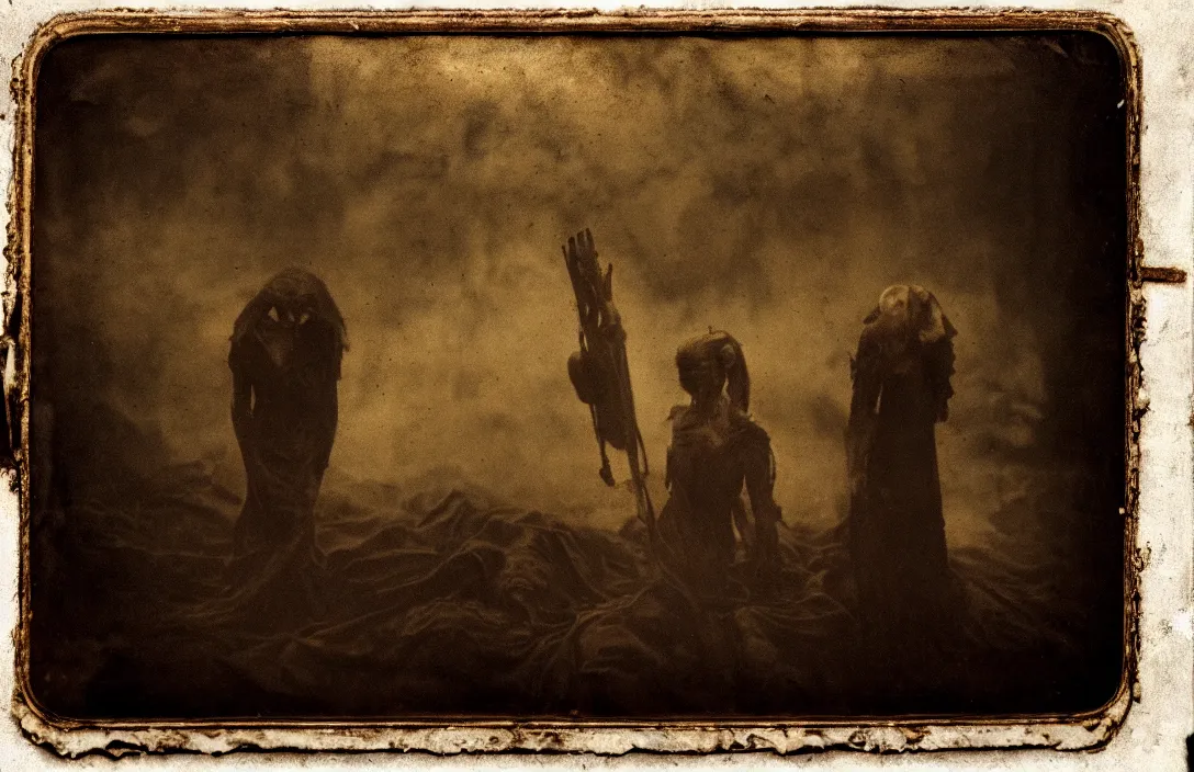 Prompt: pictorial antidote tragedy detail of a past world intact flawless ambrotype from 4 k criterion collection remastered cinematography gory horror film, ominous lighting, evil theme wow photo realistic postprocessing dramatic biblical depictions render by christopher soukup