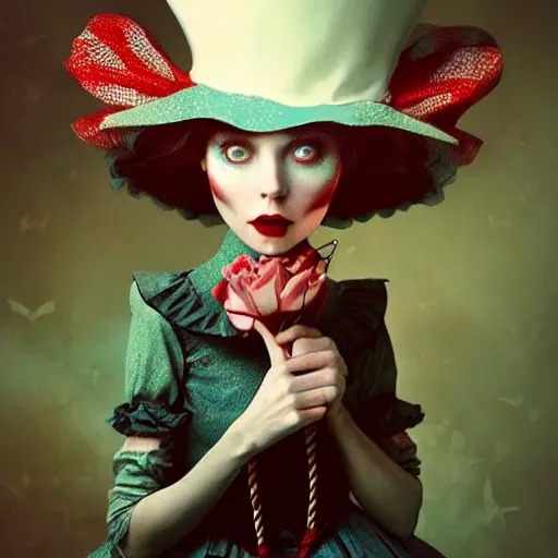 Image similar to alice in wonderland, by ray caesar, trending on artstation hq, deviantart, pinterest, 4 k uhd image