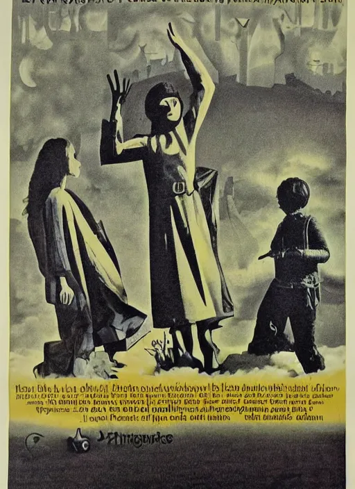 Image similar to 1 9 7 0 s british government public information poster, folk horror, scarfolk, hauntology