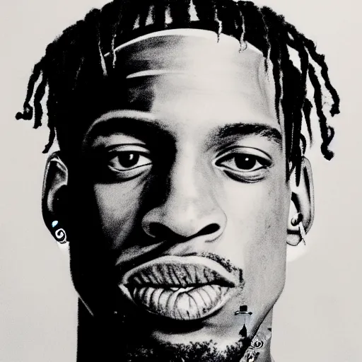 Image similar to a portrait of Travis Scott