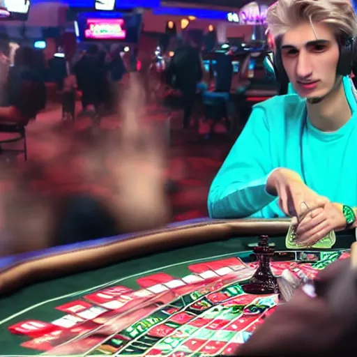 Prompt: gigachad xqc gambling : : realistic : : 1 dslr : : 1 - - quality 2