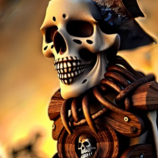 Prompt: skeleton pirate ,highly detailed, 4k, HDR, award-winning, artstation, octane render