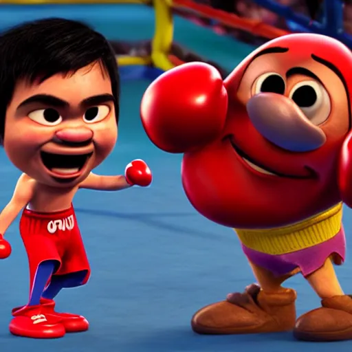 Image similar to manny pacquiao as a pixar disney character from up ( 2 0 0 9 ), unreal engine, octane render, 3 d render, photorealistic