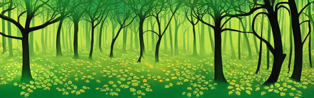 Image similar to forest with green roses, animated film, stylised, illustration, by eyvind earle, scott wills, genndy tartakovski