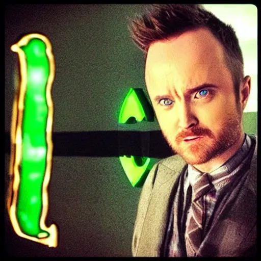 Image similar to “ aaron paul as the riddler in batman movie ”