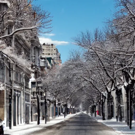 Image similar to Buenos Aires with snow