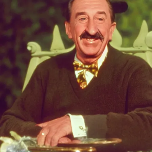 Image similar to walt disney being unfrozen in the future, candid photograph