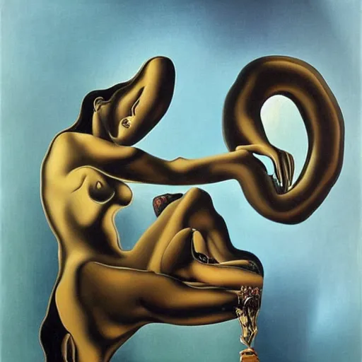 Image similar to inappropriate reflection by salvador dali, award winning art