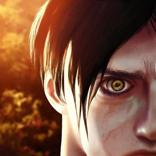 photorealistic portrait photograph of real - life eren | Stable ...